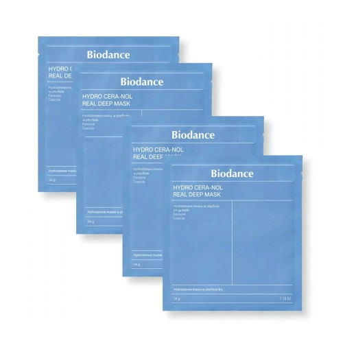 Biodance Hydro Cera-nol Real Deep Mask – Zestaw 4 masek hydrożelowych do twarzy 4x34g SaiL Cosmetics