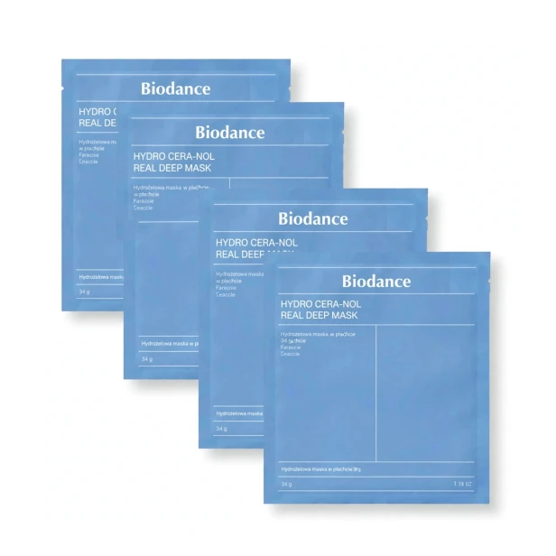 Biodance Hydro Cera-nol Real Deep Mask – Zestaw 4 masek hydrożelowych do twarzy 4x34g SaiL Cosmetics