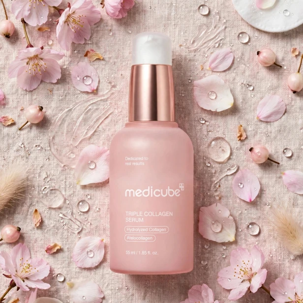 sprężysta, wygładzona cera i promienny blask po ujędrniającym serum Medicube Triple Collagen
