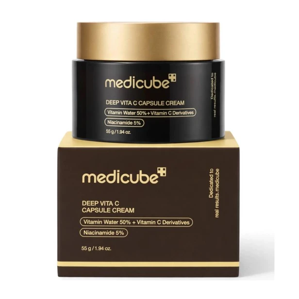 Medicube Deep Vita C Capsule Cream – Rozświetlający krem do twarzy z witaminą C w kapsułkach 55g SaiL Cosmetics