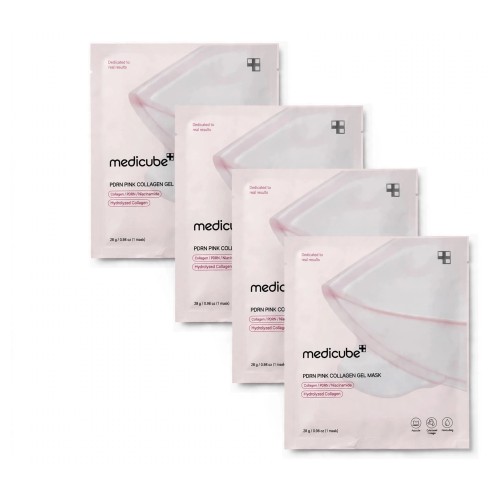 Medicube PDRN Pink Collagen Gel Mask – Zestaw 4 masek hydrożelowych z kolagenem i PDRN 4x28g SaiL Cosmetic