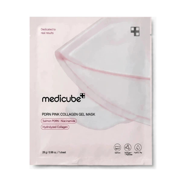 Medicube PDRN Pink Collagen Gel Mask – Zestaw 4 masek hydrożelowych z kolagenem i PDRN 4x28g SaiL Cosmetics