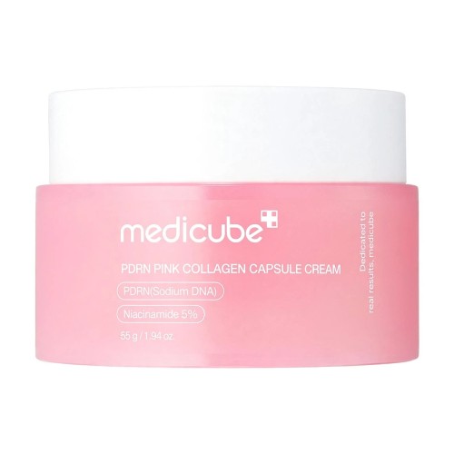 Medicube PDRN Pink Collagen Capsule Cream – Biostymulujący krem do twarzy z PDRN i kolagenem w kapsułkach 55g SaiL Cosmetics