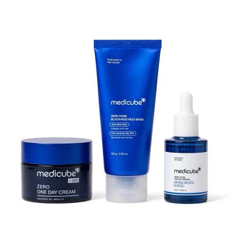 Medicube Zero Pore Trio Set – Zestaw zwężający pory z maską błotną, serum i kremem SaiL Cosmetics