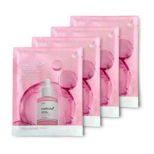 Medicube PDRN Pink Collagen Gel Mask 100000ppb – Zestaw 4 masek hydrożelowych z PDRN 4x28g SaiL Cosmetics