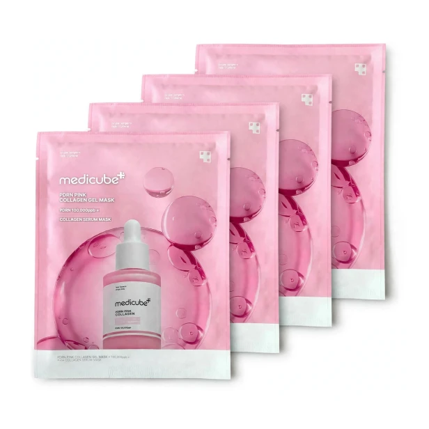 Medicube PDRN Pink Collagen Gel Mask 100000ppb – Zestaw 4 masek hydrożelowych z PDRN 4x28g SaiL Cosmetics