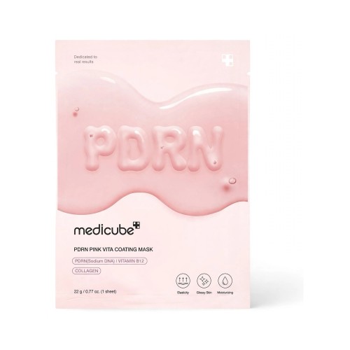 Medicube PDRN Pink Vita Coating Mask – Biostymulująca maska powlekana z PDRN i witaminą B12 22g SaiL Cosmetics