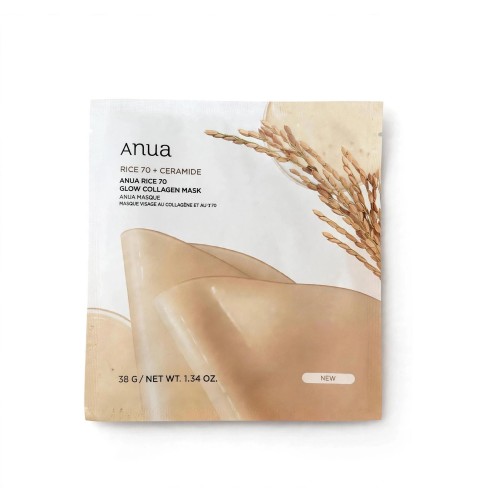 Anua Rice 70 Glow Collagen Mask – Maska hydrożelowa z ekstraktem z ryżu 70% i ceramidami 38g SaiL Cosmetics
