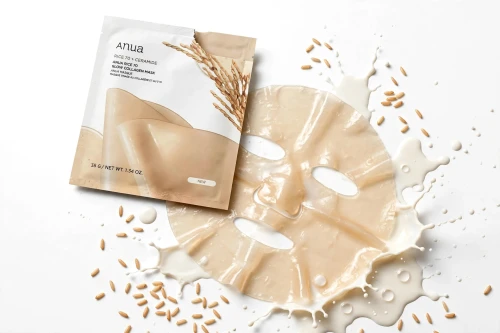 wygładzona, ujędrniona skóra, wzmocniona bariera i blask rice glow po masce Anua Rice 70