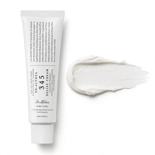 Lekka żelowo-kremowa konsystencja kremu regenerującego Dr. Althea 345 Relief Cream