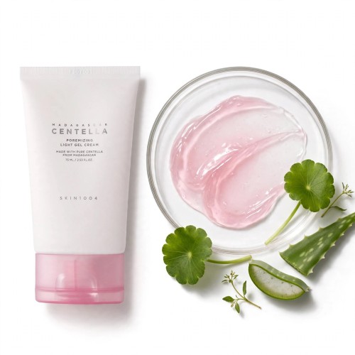 Lekka żelowa konsystencja kremu na rozszerzone pory SKIN1004 Poremizing Light Gel Cream