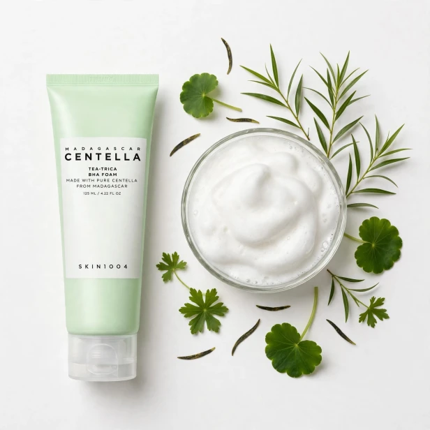 Gęsta piana oczyszczająca pory pianki SKIN1004 Madagascar Centella Tea-Trica BHA Foam