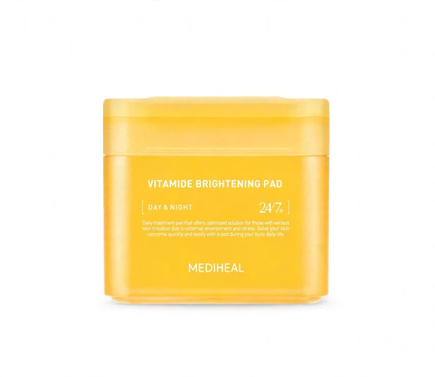 Mediheal Vitamide Brightening Pad – Rozjaśniające płatki tonizujące z niacynamidem 100szt SaiL Cosmetics