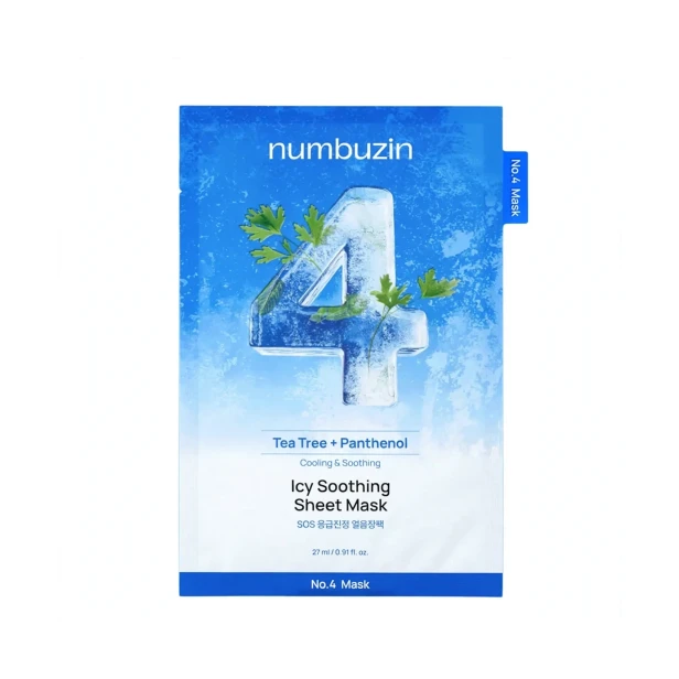 numbuzin No.4 Icy Soothing Sheet Mask – Chłodząca maska w płachcie z pantenolem 27ml SaiL Cosmetics