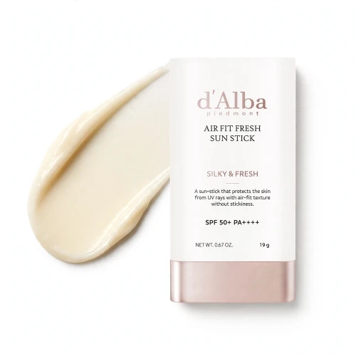Wykręcany sztyft przeciwsłoneczny z WĄKROTKĄ AZJATYCKĄ D'ALBA Air Fit Fresh Sun Stick