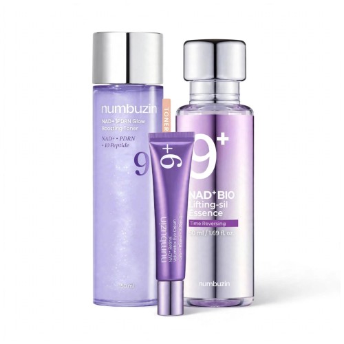 NUMBUZIN No.9+ NAD+ Bio Lifting Anti-Aging Trio – Koreański zestaw przeciwzmarszczkowy z NAD+ i peptydami SaiL Cosmetics
