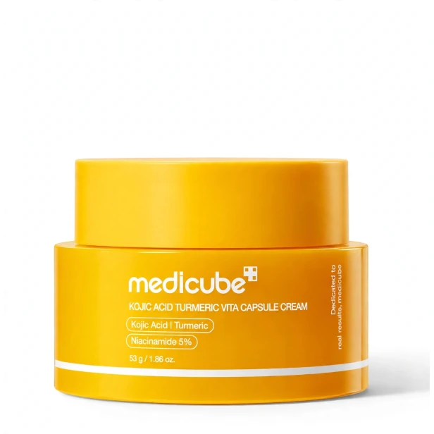 MEDICUBE Kojic Acid Turmeric Vita Capsule Cream – Koreański krem kapsułkowy z WĄKROTKĄ AZJATYCKĄ SaiL Cosmetics