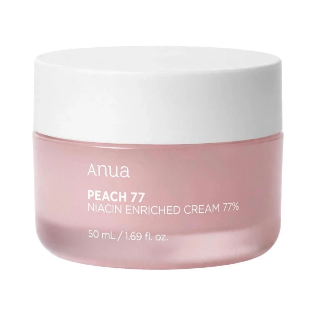 Anua Peach 77 Niacin Enriched Cream – Rozświetlający krem do twarzy z ekstraktem z brzoskwini 77% 50ml SaiL Cosmetics