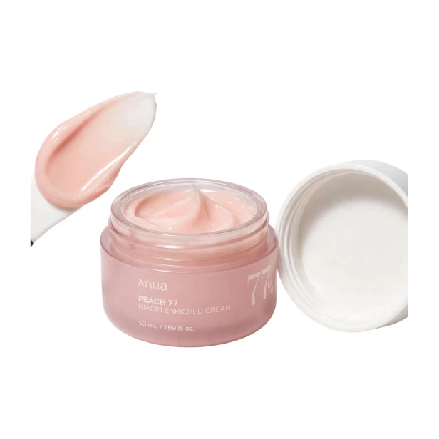 Sprężysta konsystencja puddingu kremu z brzoskwinią Anua Peach 77 Niacin Enriched Cream