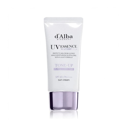 d'Alba UV Essence Waterfull Tone-Up Sun Cream Purple – Korygujący krem przeciwsłoneczny SPF50 50ml SaiL Cosmetics