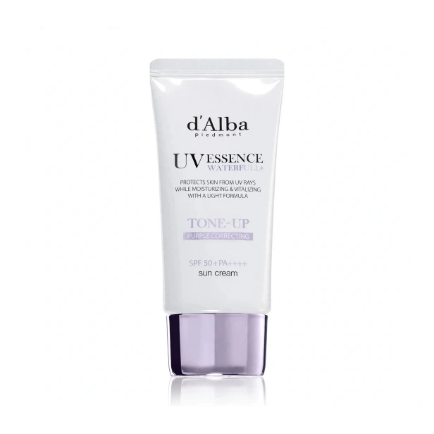 d'Alba UV Essence Waterfull Tone-Up Sun Cream Purple – Korygujący krem przeciwsłoneczny SPF50 50ml SaiL Cosmetics