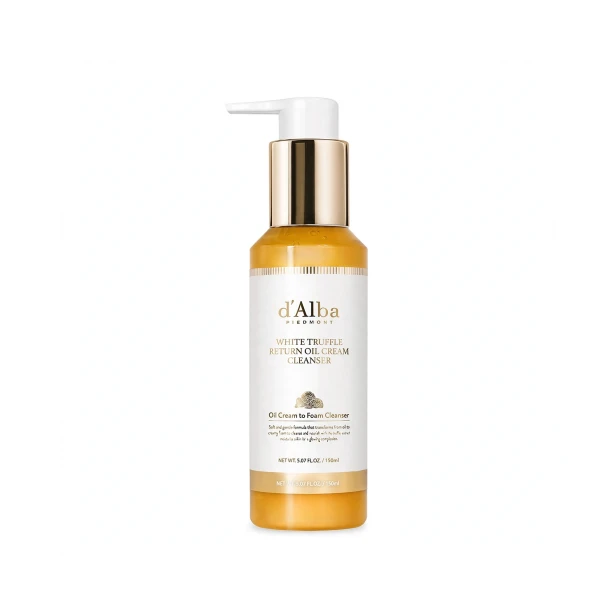 d'Alba White Truffle Return Oil Cream Cleanser – Luksusowy kremowy olejek myjący do twarzy z białą truflą 150ml SaiL Cosmetics