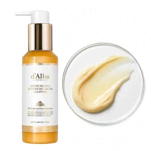 Transformująca konsystencja pianki z olejku d'Alba White Truffle Return Oil Cream Cleanser
