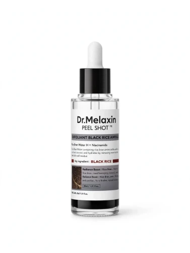Dr.Melaxin Peel Shot Exfoliant Black Rice Ampoule – Złuszczająca ampułka z czarnym ryżem i niacynamidem 30ml SaiL Cosmetics