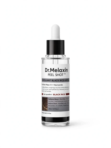 Dr.Melaxin Peel Shot Exfoliant Black Rice Ampoule – Złuszczająca ampułka z czarnym ryżem i niacynamidem 30ml SaiL Cosmetics