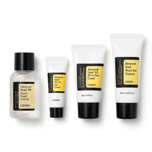All About Snail Kit – 4-elementowy zestaw miniatur ze śluzem ślimaka do pielęgnacji twarzy SaiL Cosmetics