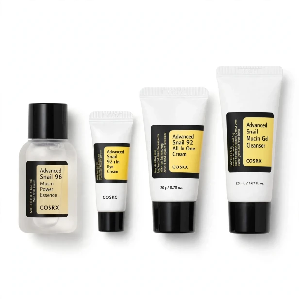 All About Snail Kit – 4-elementowy zestaw miniatur ze śluzem ślimaka do pielęgnacji twarzy SaiL Cosmetics