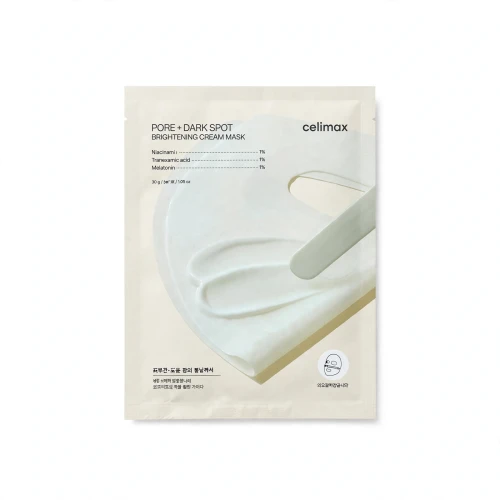 Celimax Pore + Dark Spot Brightening Cream Mask – Rozjaśniająca maska w płachcie z kwasem traneksamowym 30g SaiL Cosmetics