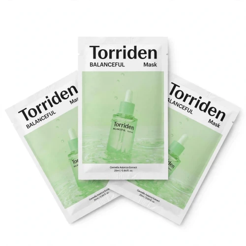Torriden Balanceful Cica Mask – Zestaw 3 kojących masek w płachcie z kompleksem 5D Cica SaiL Cosmetics