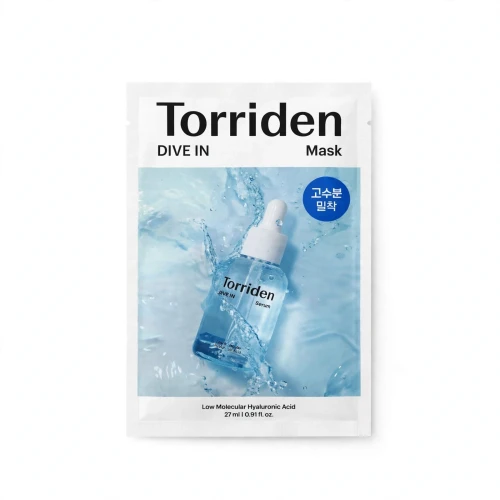 Torriden DIVE IN Low Molecular Hyaluronic Acid Mask – Nawilżająca maska w płachcie z kompleksem 5D kwasu hialuronowego 27ml SaiL Cosmetics
