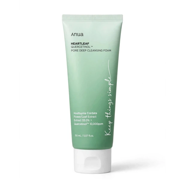 Anua Heartleaf Quercetinol Pore Deep Cleansing Foam – Głęboko oczyszczająca pianka do mycia twarzy 150ml SaiL Cosmetics