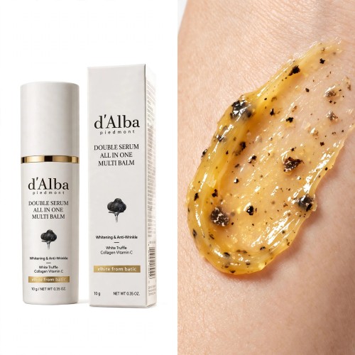 Podwójna formuła pielęgnacyjna i wykręcany sztyft d'Alba Double Serum Multi Balm