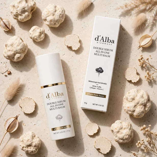 wygładzone zmarszczki, ujędrniona cera i naturalny blask glass skin po sztyfcie d'Alba