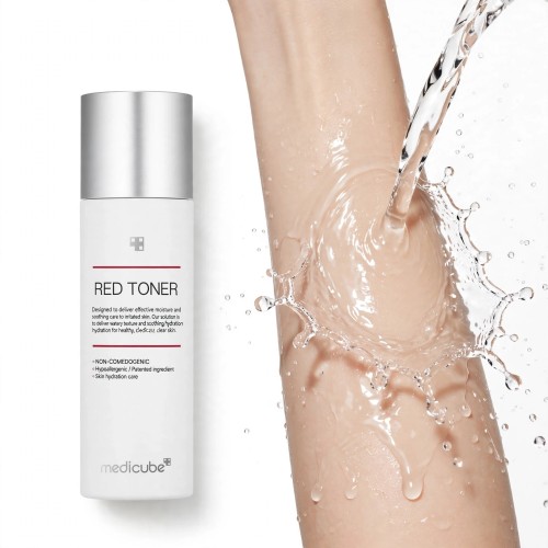Odświeżająca lekka formuła toniku przeciwtrądzikowego Medicube Red Toner 2.0